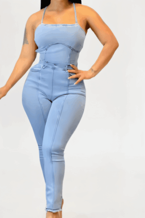 denim jumpsuit