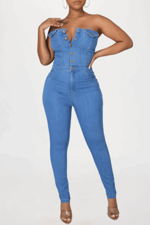 denim jumpsuit