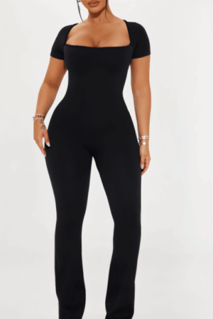 flare leg jumpsuit