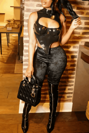 leather top