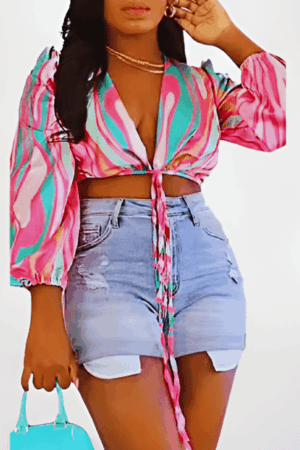 pink blouse