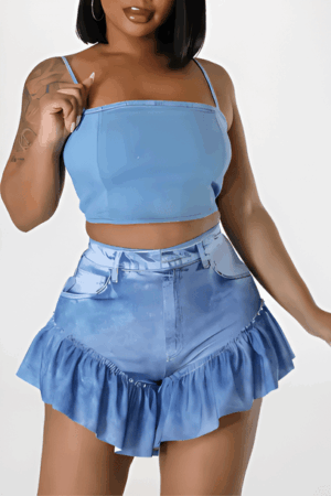 ruffle shorts