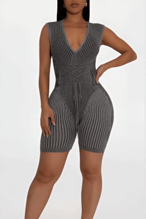 v-neck romper