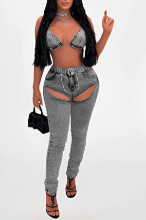denim set